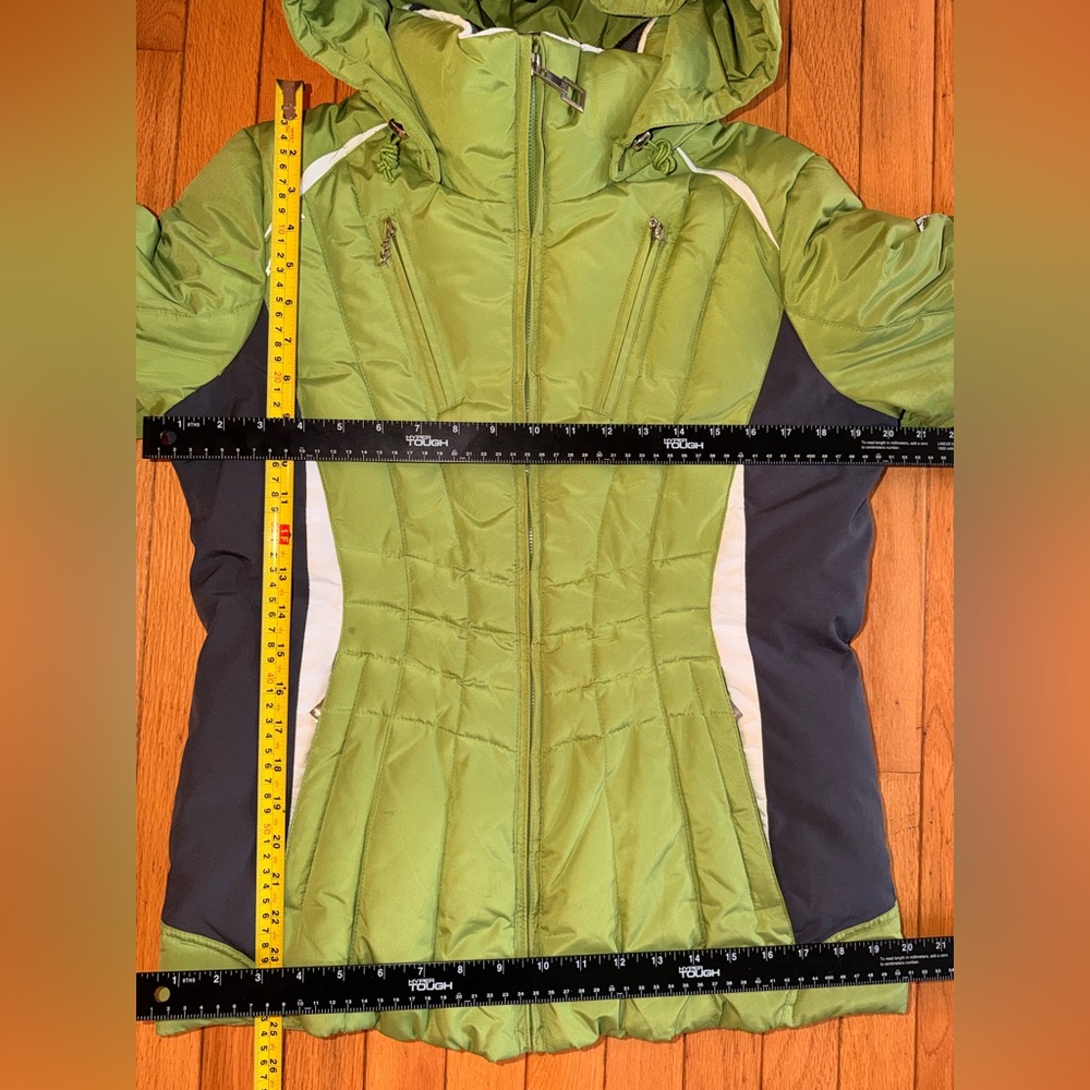 Women’s ZeroXposur  Winter Green black Hooded Puffer Jacket sz Medium poly down - Picture 2 of 9
